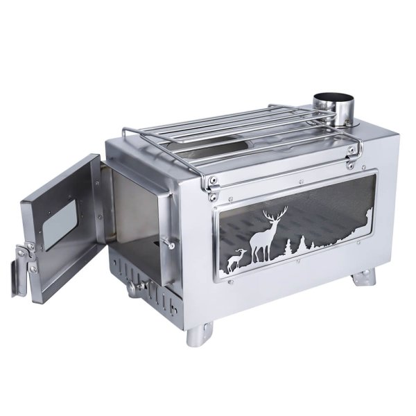 Medium Size Sliver Foldable Portable Stove Image 6