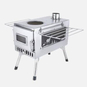 Medium Size Sliver Foldable Portable Stove Image 1