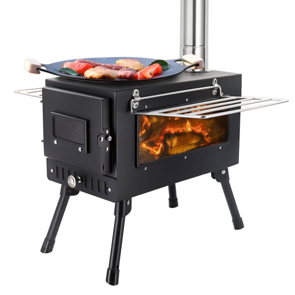 Medium Size Black Foldable Portable Stove Image 1