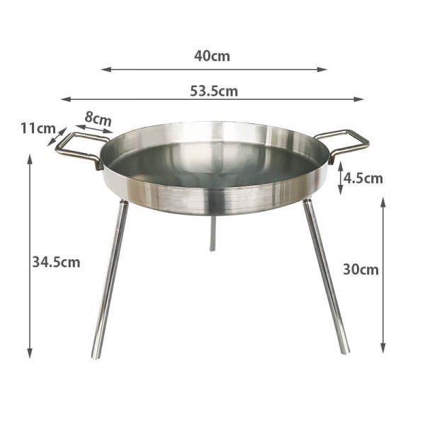 Silver Flat Comal Frying Pan 40