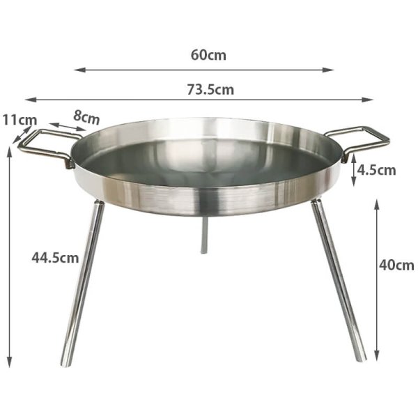 Silver Flat Comal Frying Pan 60