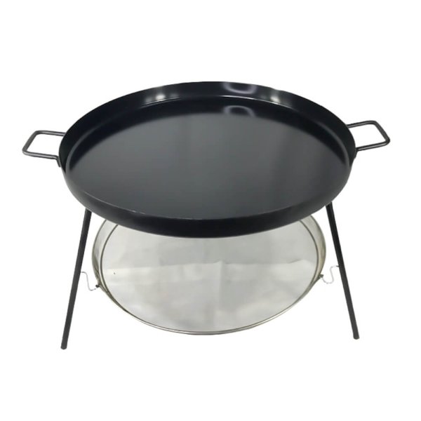 Black Flat Comal Frying Pan with Mesh 40