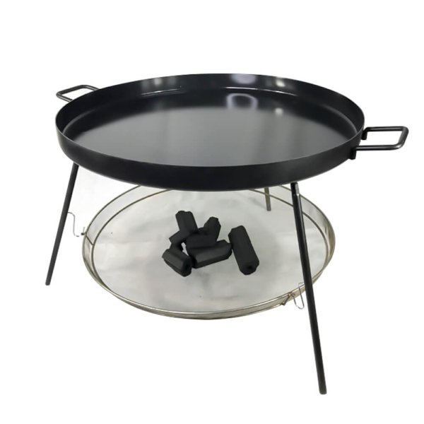 Black Flat Comal Frying Pan with Mesh 50