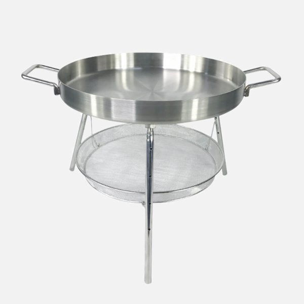 Silver Flat Comal Frying Pan with Mesh 40