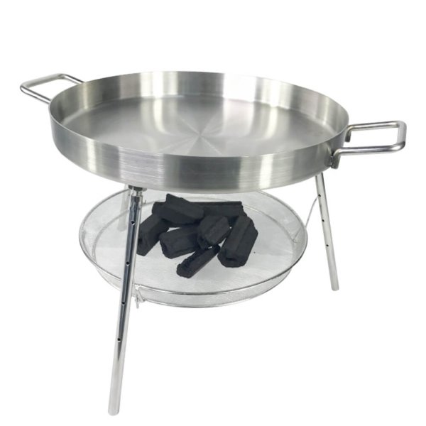 Silver Flat Comal Frying Pan with Mesh 50